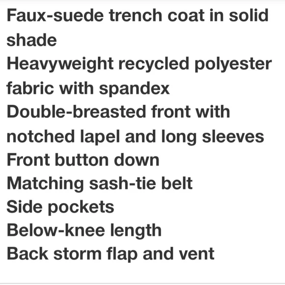 Faux-suede Trench Coat - Picture 5 of 6